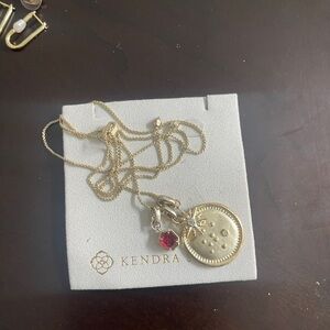 Kendra Scott Gold Necklace with Red Accent